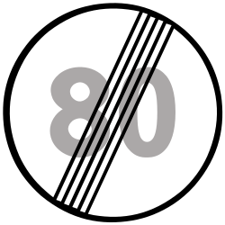 End of the speed limit.